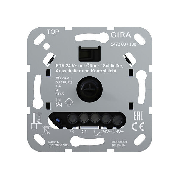 Gira Raumtemperaturregler 24V Öff./Schließ. 247300